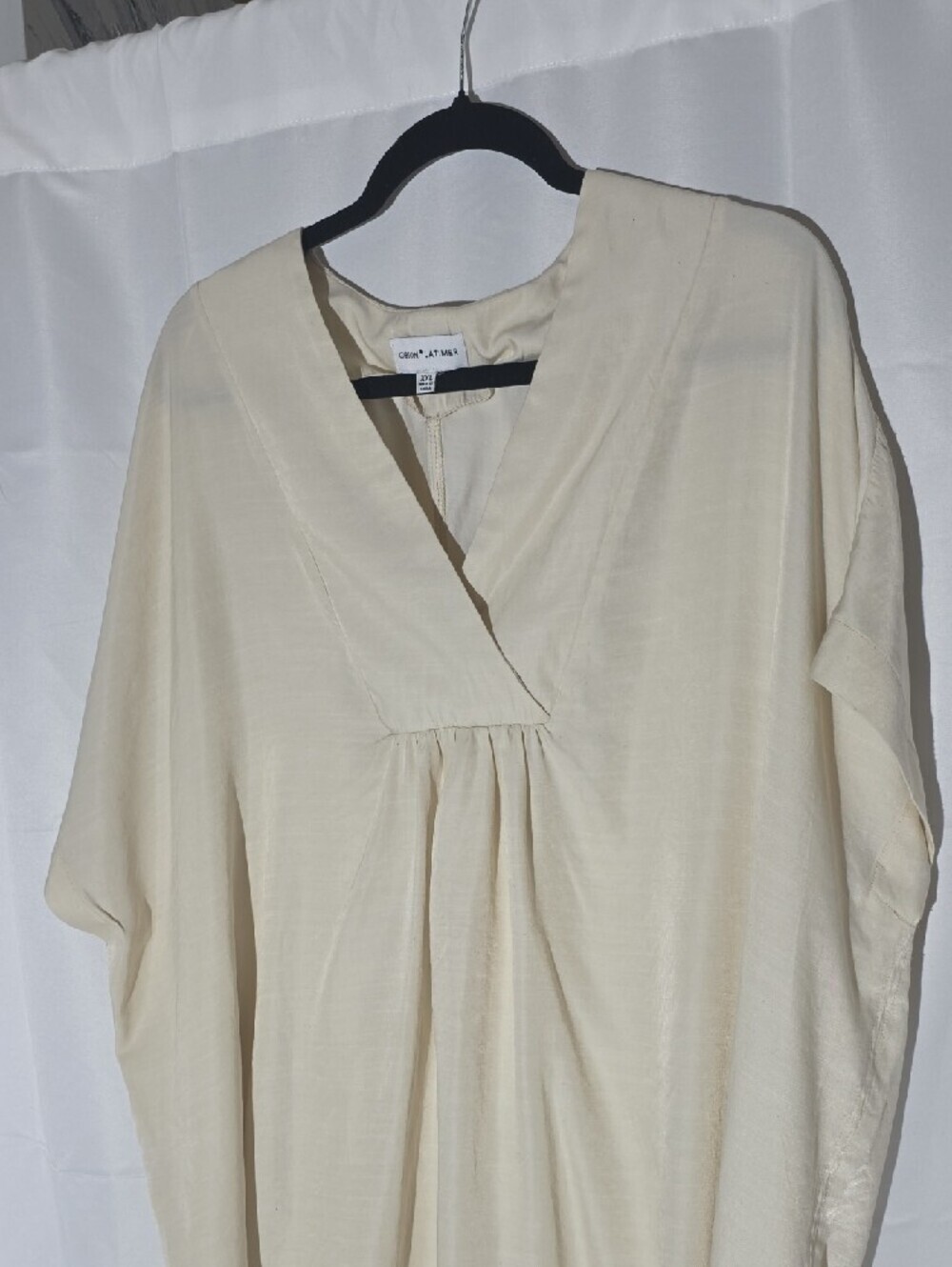 Gibson Latimer Cream V-Neck Tunic Dress Size XXL - Picture 3 of 13